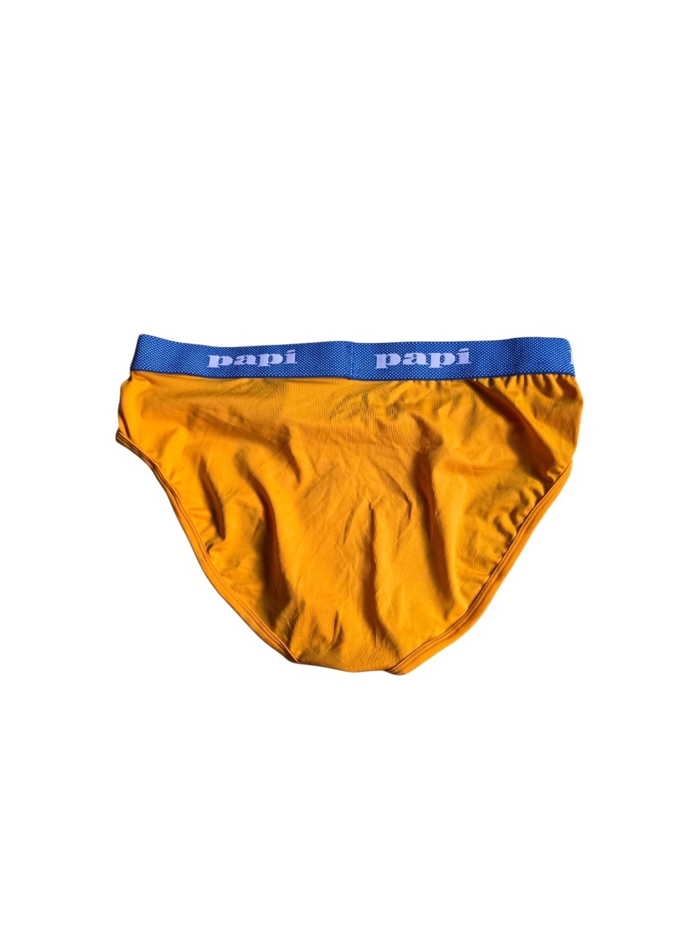 Men's Papi Yellow Briefs with Blue Waistband Size L - Picture 4 of 5